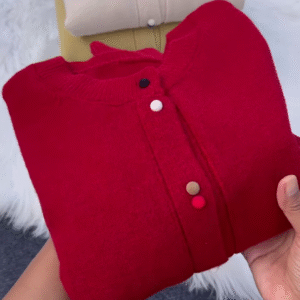 Colorful Buttoned Sweater Collection 🧶 Available in Red, Beige, Yellow, Gray & Black